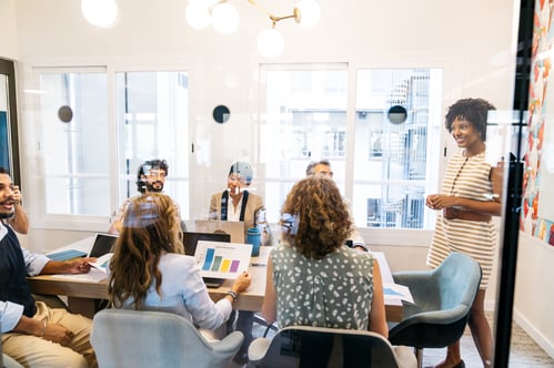 Group of professionals meeting in a boardroom