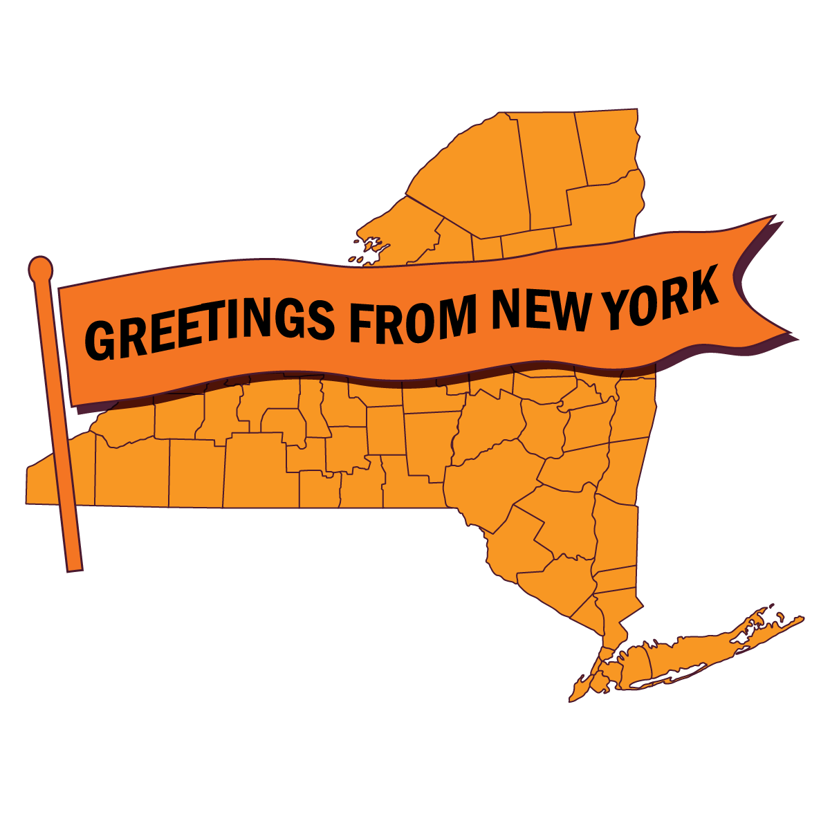 Outline of New Jersey map with 