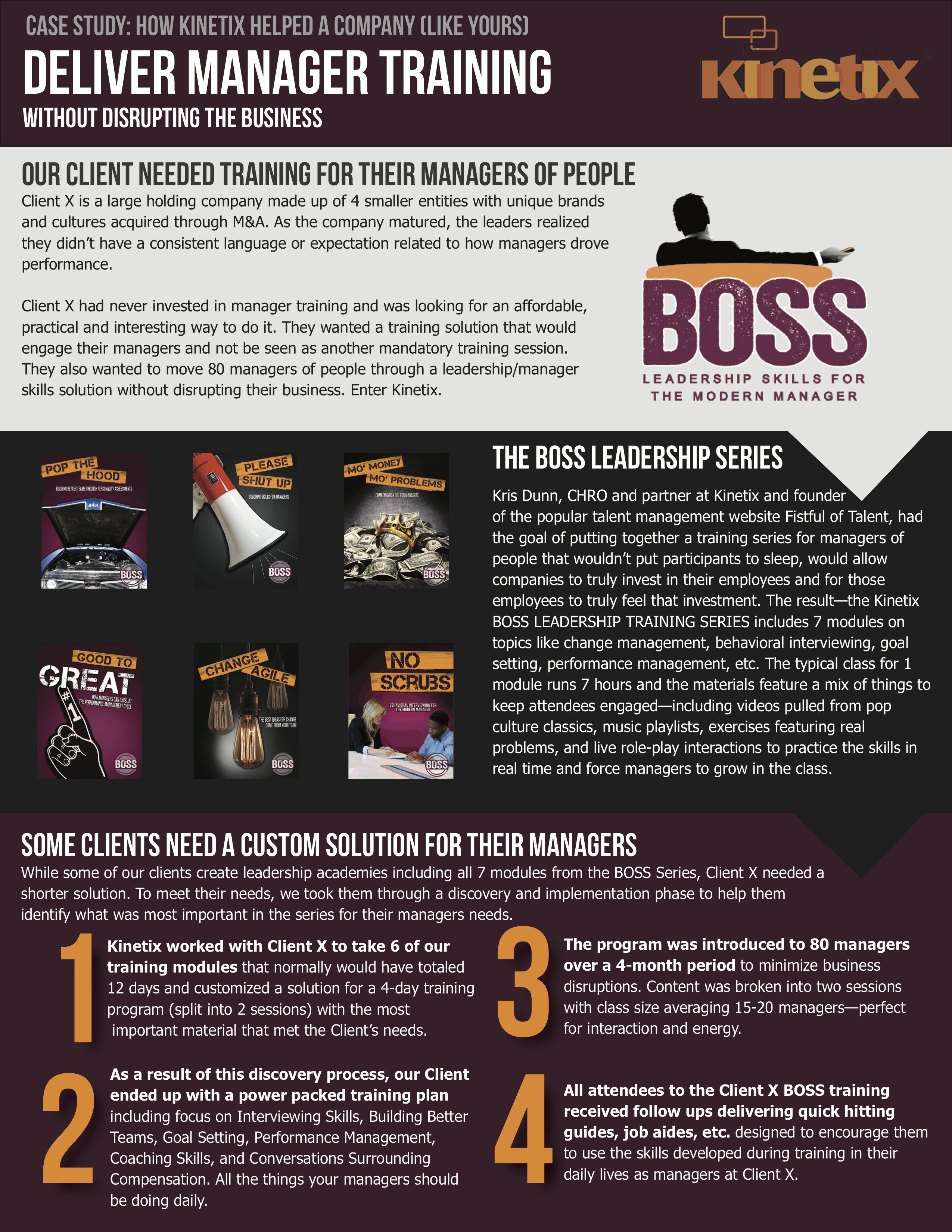 BOSS Management Sample Page
